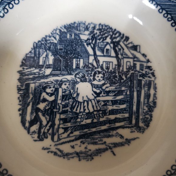 Dessert/Fruit/Sauce Bowl - Currier & Ives by Royal USA - Old Farm Gate - Picture 4 of 8